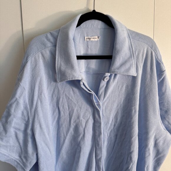 Good American Terry Cloth Romper  - Blue - Picture 3 of 7